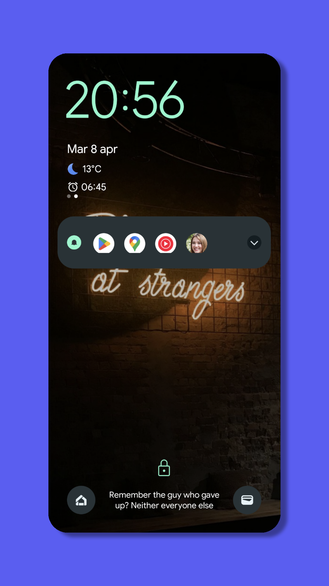 Notification lock screen